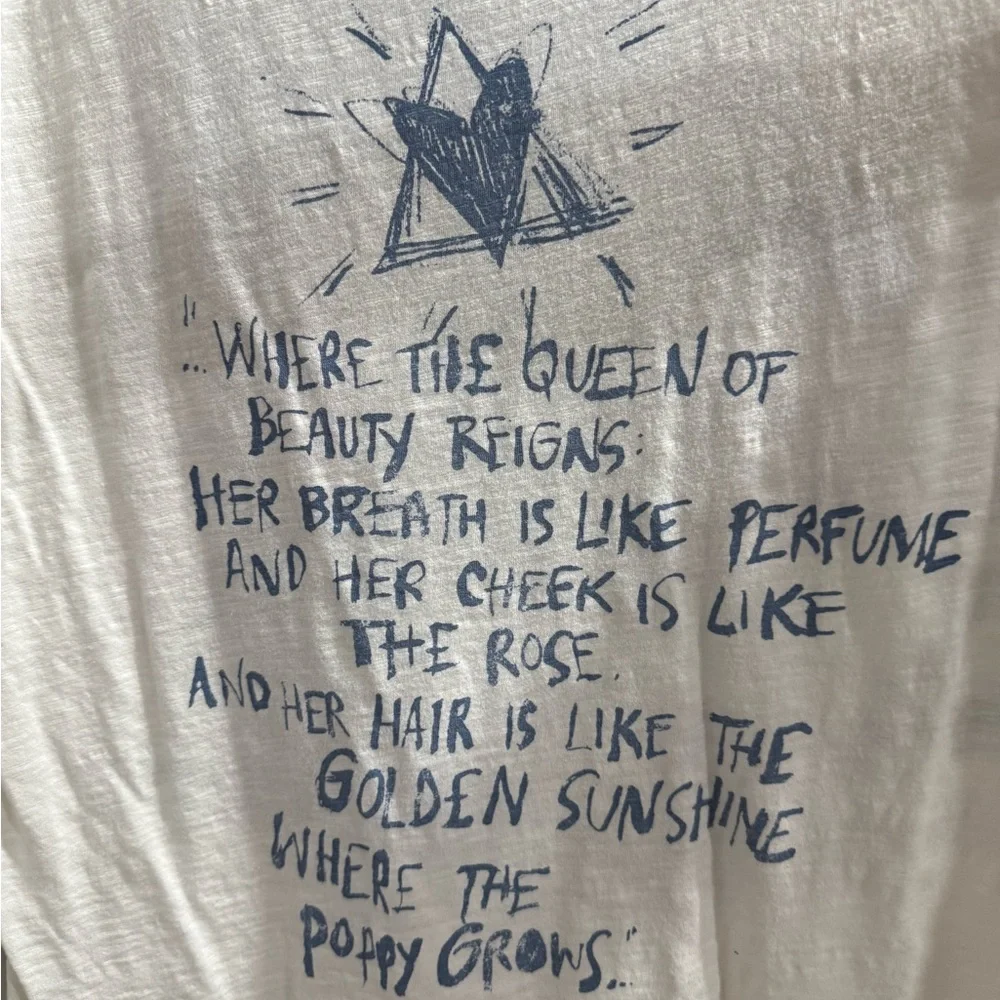 NWOT Magnolia Pearl Cream California Boyfriend Tee - Picture 3 of 3